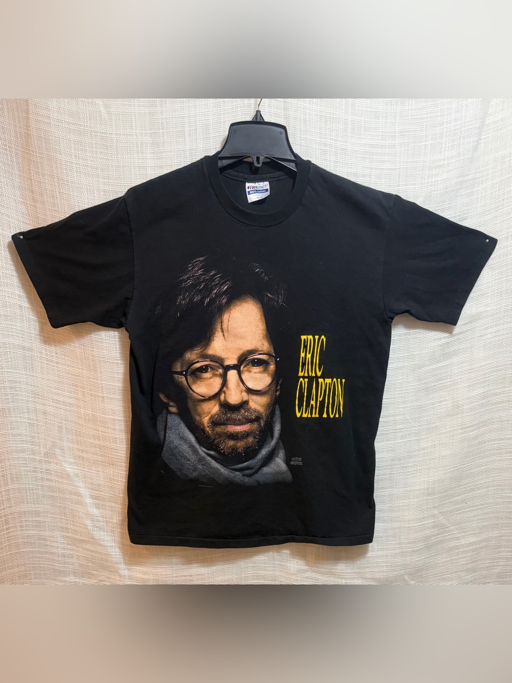Eric Clapton T shirt Size Large Black Vintage 1992 Concert Tour
Single Stitch